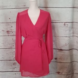 Urban Outfitters Pink Wrap Dress